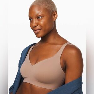 lululemon athletica Brown Nude Wireless Light Support Bra 32D